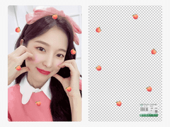 투명 포카 프레임 포토카드 도안