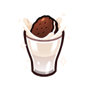 우유 속에 다크초코샌드