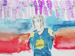 꽃 아래를 거닐며