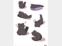 세냥이 스티커 도안 공유