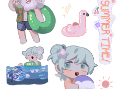 스냅스 스티커 도안