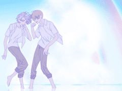 푸른 하늘, 호수 위