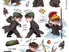 일리아드 웅나레 스티커 도안