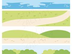 [굿노트스티커] 풍경 마테 스티커