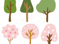 [굿노트스티커] 나무 스티커