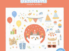 [굿노트] 생일파티 스티커