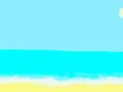 햇살이 좋은 해안가