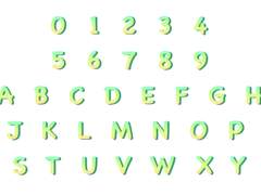 굿노트 레몬라임 테마 숫자&알파벳 스티커 공유