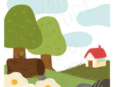 [굿노트스티커] 바람부는언덕 스꾸 세트