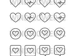 [아이콘] 라인 하트(블랙) 아이콘_일러스트