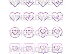 [아이콘] 라인 하트(그라데이션) 아이콘_일러스트