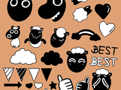 굿노트용 양 스티커 배포🐑💖❤️(유료)