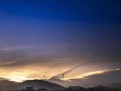 To the smokeless blue night,