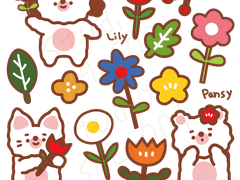 [굿노트스티커] 코지 플라워 굿노트스티커