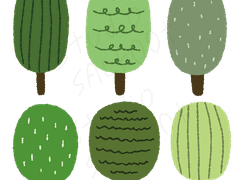 [굿노트스티커] 감성 나무 스티커