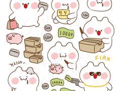 [굿노트스티커] 쫀득곰 소비생활 스티커