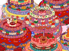 2단 케이크 데코 브러시 + PNG