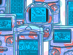 워터 레트로 데코 브러시 + PNG