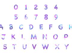 굿노트 홀로그램 숫자/알파벳 스티커 무료 공유