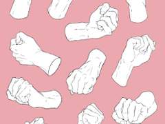 [유료소재]자주 쓰이는 남자손02-주먹쥔손