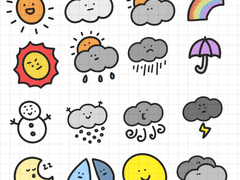 굿노트 스티커 공유 #07 오늘의 날씨
