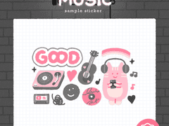 [굿노트] 뮤직 스티커