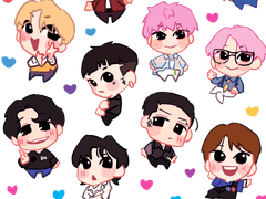 슈주 와글와글 스티커