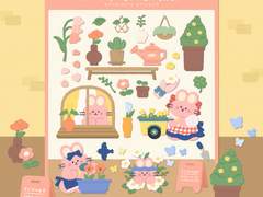 [ goodnote sticker ] 러비의 꽃집 스티커 set