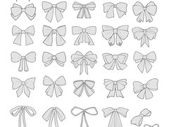 [유료] 리본 벡터 선화 31종