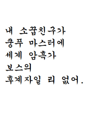내 소꿉친구가 쿵푸 마스터에 세계 암흑가 보스의 후계자일 리 없어.