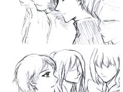 겨울의 이면 초반 러프스케치들