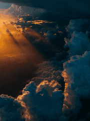 청염의 잔재가 하늘에 내릴 때