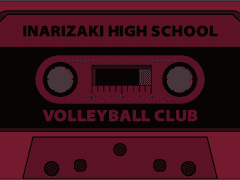 하이큐 이나리자키 카세트 테이프 키링 도안