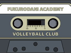 하이큐 후쿠로다니 카세트 테이프 키링 도안