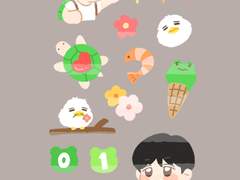 몬씰티커 굿노트용 도안 _ 채씰