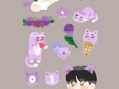 몬씰티커 굿노트용 도안 _ 꿍씰