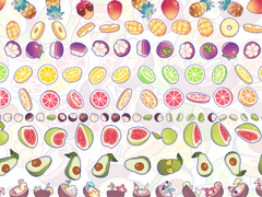 클립 스튜디오 열대과일 브러쉬