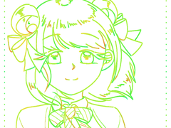 머리카락이 흩날리는 감녹생