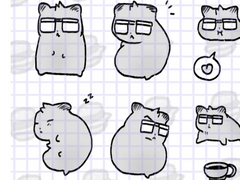 키사햄 스티커 도안