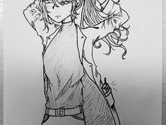 잠경위님 머리 묶기