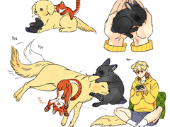 아기수인막내즈문대+큰문