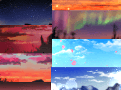 [무료] 트위터 헤더 사이즈 배경 7종