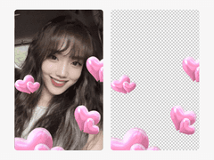 투명 포카 프레임 포토카드 도안