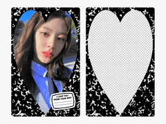 투명 포카 프레임 포토카드 도안