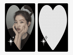 투명 포카 프레임 포토카드 도안