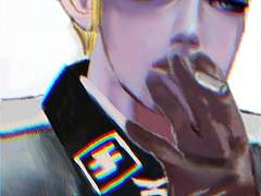 담배피는 슐츠 대위.