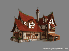 창작 배경 일러스트 모음(건물 원화)