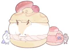 [춘봉 데못죽도안] 뚱카롱 스티커&키링(8명/유료)