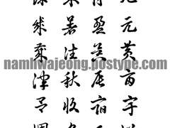 천자문 초서체 큰 붓글씨 모음 + 개별 글씨