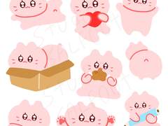 [굿노트스티커] 데일리 말랑곰 스티커